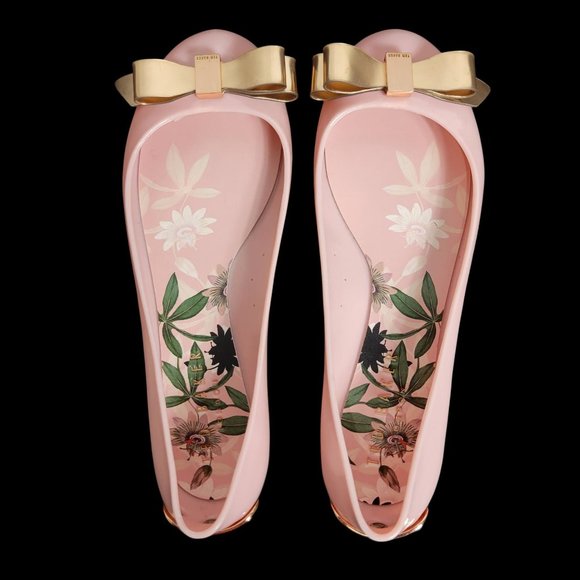 Ted Baker Bow Jelly Ballet Flats Dahlia 